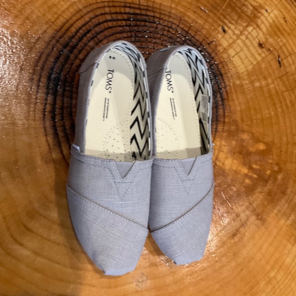 Women’s TOMS Alpargata Light Gray Heritage Canvas NWOT Size 8 - Picture 4 of 11